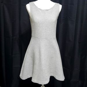 Loft ribbed gray sleeveless dress